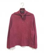 POLO RALPH LAURENポロ・ラルフローレン）の古着「ハーフジップスウェット」｜ワインレッド