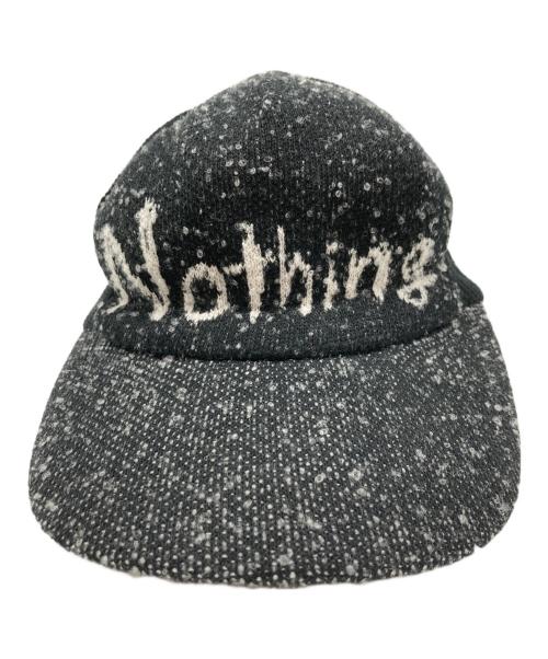 SHINYA KOZUKA（シンヤコズカ）SHINYA KOZUKA (シンヤコズカ) THOUGHTS KNITTED CAP　ソーツ ニッテッド キャップ ブラック サイズ:不明の古着・服飾アイテム