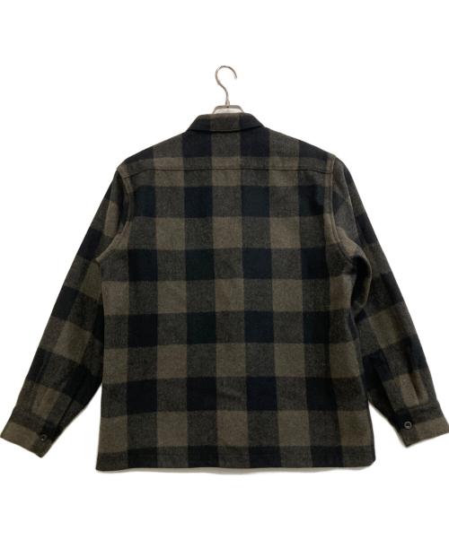 KAJA（カジャ）KAJA (カジャ) WOOL BUFFALO CHECK CPO JACKET ブラック×オリーブ サイズ:3の古着・服飾アイテム