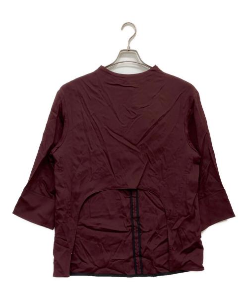 PLAN C（プランシー）PLAN C (プランシー) バックリボンL/Sブラウス ボルドー サイズ:SIZE 38の古着・服飾アイテム