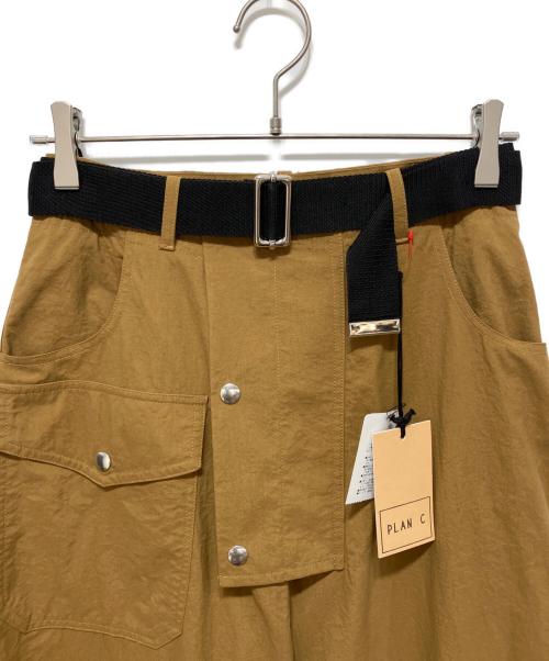 PLAN C（プランシー）PLAN C (プランシー) ベルテッドワイドパンツ カーキ サイズ:38の古着・服飾アイテム