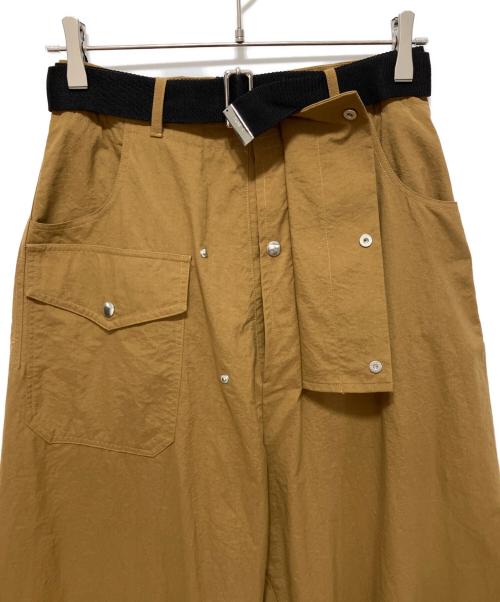 PLAN C（プランシー）PLAN C (プランシー) ベルテッドワイドパンツ カーキ サイズ:38の古着・服飾アイテム