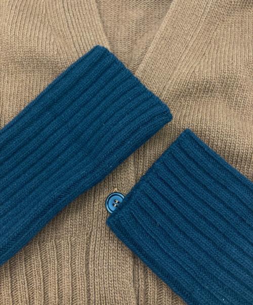 PLAN C（プランシー）PLAN C (プランシー) バイカラークロップドカーディガン ブラウン サイズ:38の古着・服飾アイテム