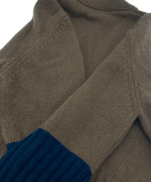 PLAN C（プランシー）PLAN C (プランシー) バイカラークロップドカーディガン ブラウン サイズ:38の古着・服飾アイテム