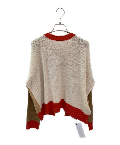 MARNI（マルニ）MARNI (マルニ) カラーブロックカシミヤリボンニットセーター ベージュ サイズ:38の古着・服飾アイテム