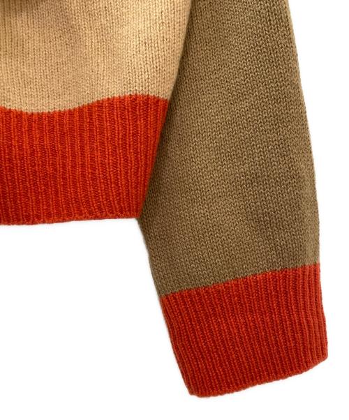 MARNI（マルニ）MARNI (マルニ) カラーブロックカシミヤリボンニットセーター ベージュ サイズ:38の古着・服飾アイテム