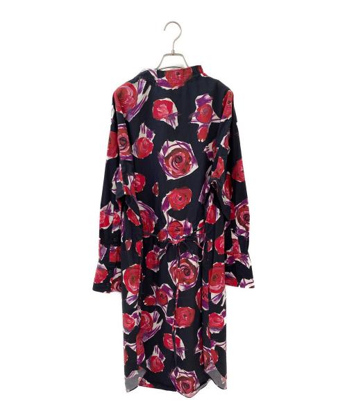 MARNI（マルニ）MARNI (マルニ) ローズプリントコットンポプリンワンピース ブラック サイズ:40の古着・服飾アイテム