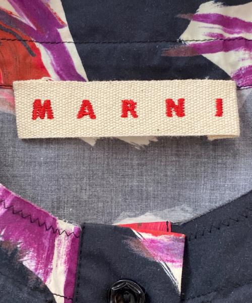 MARNI（マルニ）MARNI (マルニ) ローズプリントコットンポプリンワンピース ブラック サイズ:40の古着・服飾アイテム