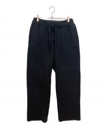 YOKE（ヨーク）の古着「WOOL FREECE LOUNGE PANTS ウールフリースラウンジパンツ　イージーパンツ」｜ブラック
