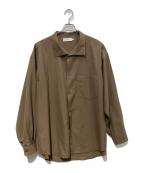 Graphpaperグラフペーパー）の古着「Regular Collar Shirt」｜ブラウン