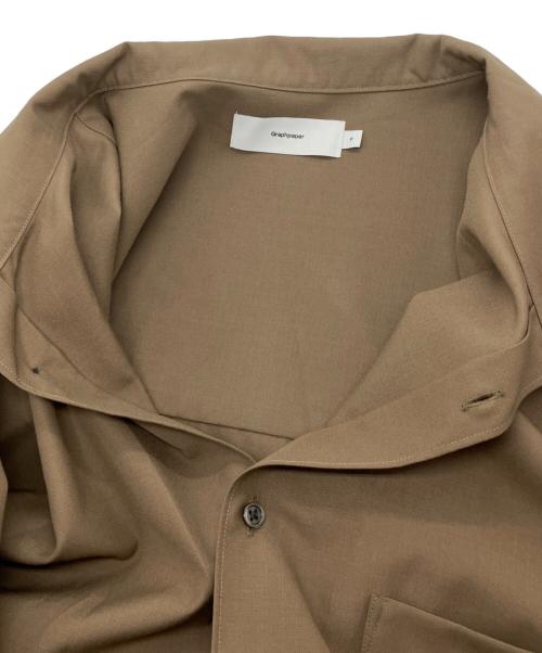 Graphpaper（グラフペーパー）Graphpaper (グラフペーパー) Regular Collar Shirt ブラウン サイズ:Freeの古着・服飾アイテム