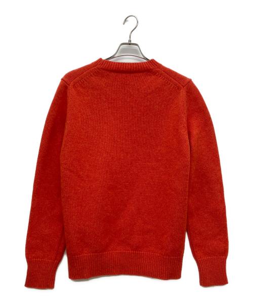 STUDIO NICHOLSON（スタジオ ニコルソン）STUDIO NICHOLSON (スタジオ ニコルソン) ENGLISH LAMBSWOOL MENS　イングリッシュ ラムズウール メンズ ファイブゲージ クルーネック  オレンジ サイズ:Lの古着・服飾アイテム