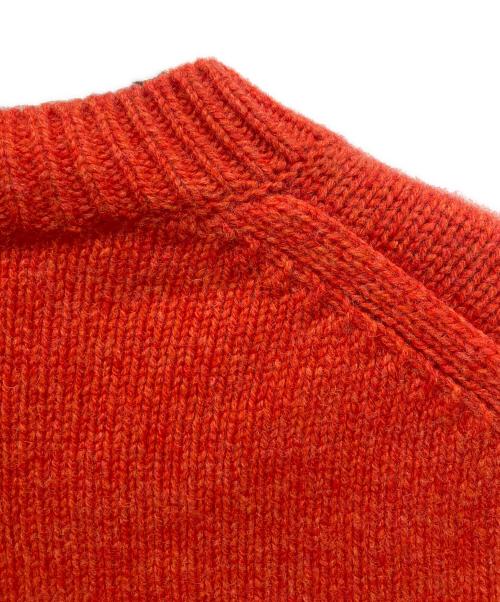 STUDIO NICHOLSON（スタジオ ニコルソン）STUDIO NICHOLSON (スタジオ ニコルソン) ENGLISH LAMBSWOOL MENS　イングリッシュ ラムズウール メンズ ファイブゲージ クルーネック  オレンジ サイズ:Lの古着・服飾アイテム