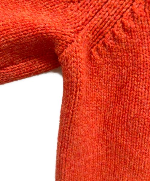 STUDIO NICHOLSON（スタジオ ニコルソン）STUDIO NICHOLSON (スタジオ ニコルソン) ENGLISH LAMBSWOOL MENS　イングリッシュ ラムズウール メンズ ファイブゲージ クルーネック  オレンジ サイズ:Lの古着・服飾アイテム