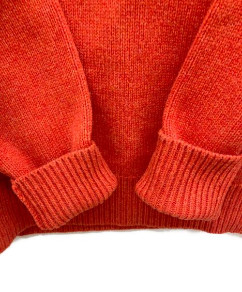 STUDIO NICHOLSON（スタジオ ニコルソン）STUDIO NICHOLSON (スタジオ ニコルソン) ENGLISH LAMBSWOOL MENS　イングリッシュ ラムズウール メンズ ファイブゲージ クルーネック  オレンジ サイズ:Lの古着・服飾アイテム