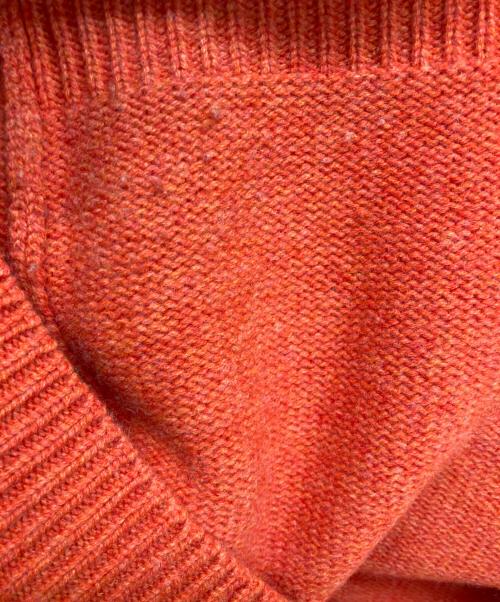 STUDIO NICHOLSON（スタジオ ニコルソン）STUDIO NICHOLSON (スタジオ ニコルソン) ENGLISH LAMBSWOOL MENS　イングリッシュ ラムズウール メンズ ファイブゲージ クルーネック  オレンジ サイズ:Lの古着・服飾アイテム