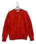 STUDIO NICHOLSON（スタジオ ニコルソン）の古着「ENGLISH LAMBSWOOL MENS　イングリッシュ ラムズウール メンズ ファイブゲージ クルーネック 」｜オレンジ