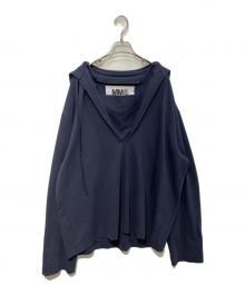MM6 Maison Margiela（エムエムシックスメゾンマルジェラ）の古着「オーバーサイズセーラーカットソー　S52NC0156」｜ネイビー