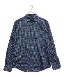 ERMENEGILDO ZEGNA（エルメネジルド・ゼニア）の古着「総柄L/Sシャツ」｜ネイビー