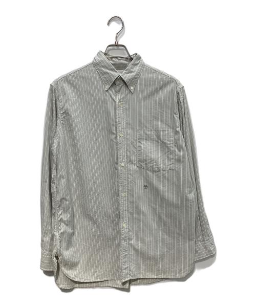 nanamica（ナナミカ）nanamica (ナナミカ) Button Down Stripe Wind Shirt ベージュ サイズ:Sの古着・服飾アイテム