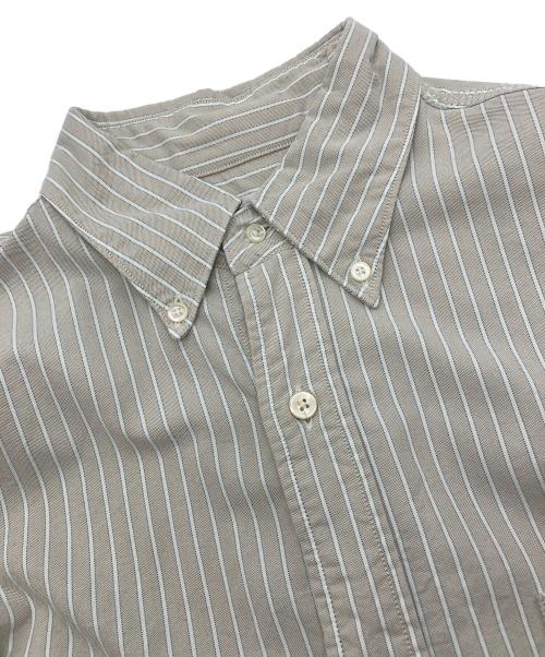 nanamica（ナナミカ）nanamica (ナナミカ) Button Down Stripe Wind Shirt ベージュ サイズ:Sの古着・服飾アイテム
