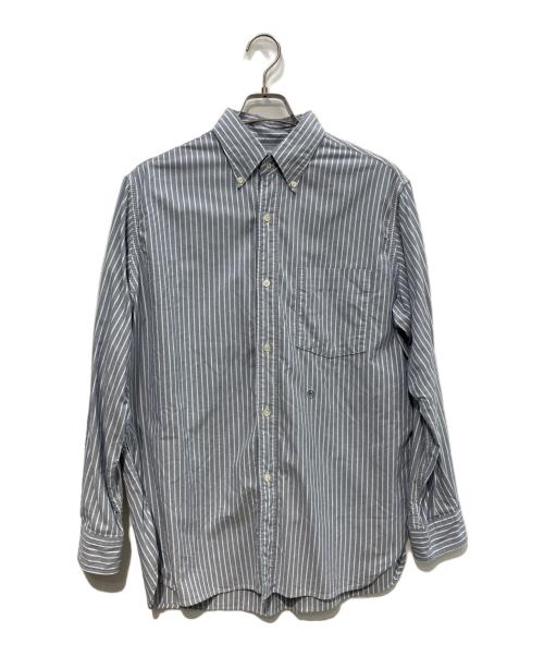 nanamica（ナナミカ）nanamica (ナナミカ) Button Down Stripe Wind Shirt ブルー サイズ:Sの古着・服飾アイテム