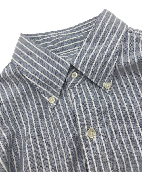 nanamica（ナナミカ）nanamica (ナナミカ) Button Down Stripe Wind Shirt ブルー サイズ:Sの古着・服飾アイテム