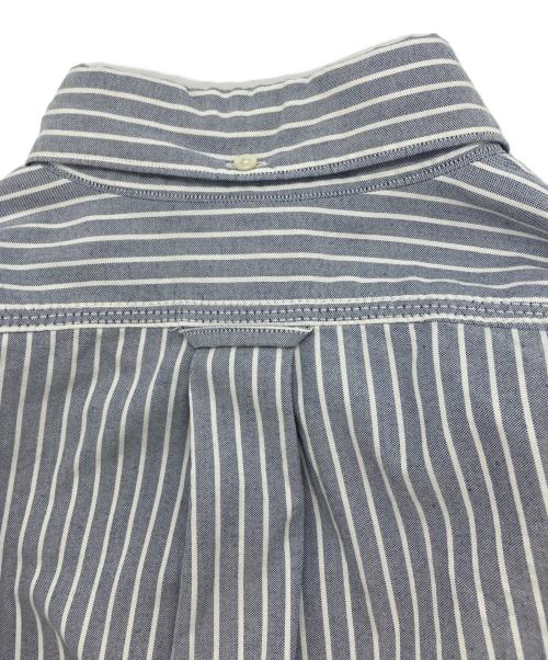 nanamica（ナナミカ）nanamica (ナナミカ) Button Down Stripe Wind Shirt ブルー サイズ:Sの古着・服飾アイテム