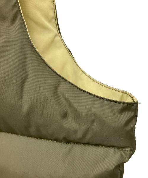 RockyMountainFeatherBed（ロッキーマウンテンフェザーベッド）RockyMountainFeatherBed (ロッキーマウンテンフェザーベッド) レザーヨークダウンベスト カーキ サイズ:38の古着・服飾アイテム