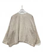 KAGUREカグレ）の古着「ウールガーゼワイドプルオーバー」｜ベージュ