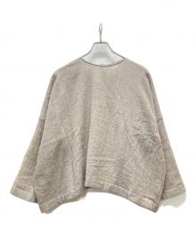 KAGURE（カグレ）の古着「ウールガーゼワイドプルオーバー」｜ベージュ