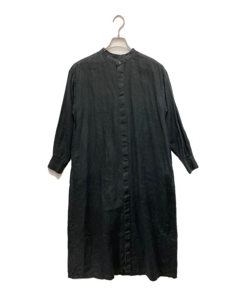 KAGURE（カグレ）KAGURE (カグレ) リネンシャツワンピース ブラック サイズ:FREEの古着・服飾アイテム