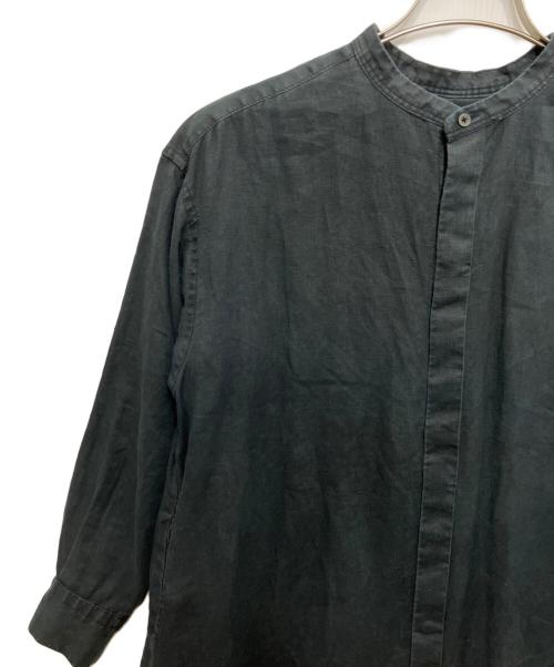 KAGURE（カグレ）KAGURE (カグレ) リネンシャツワンピース ブラック サイズ:FREEの古着・服飾アイテム