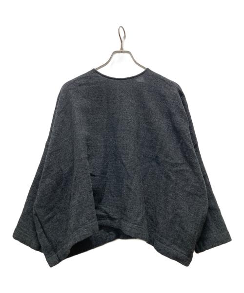 KAGURE（カグレ）KAGURE (カグレ) ウールガーゼワイドプルオーバー チャコールグレー サイズ:Fの古着・服飾アイテム