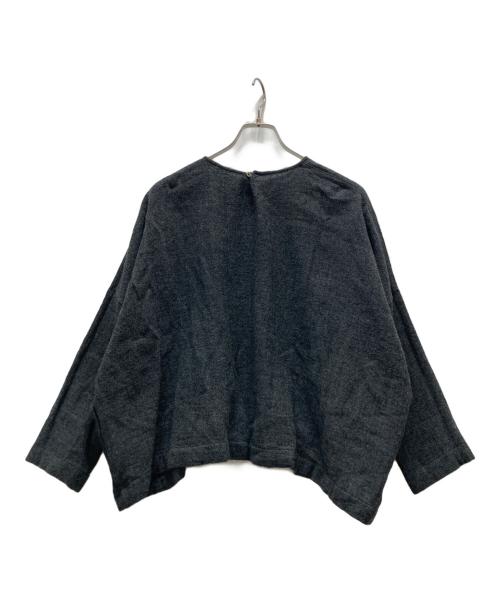 KAGURE（カグレ）KAGURE (カグレ) ウールガーゼワイドプルオーバー チャコールグレー サイズ:Fの古着・服飾アイテム
