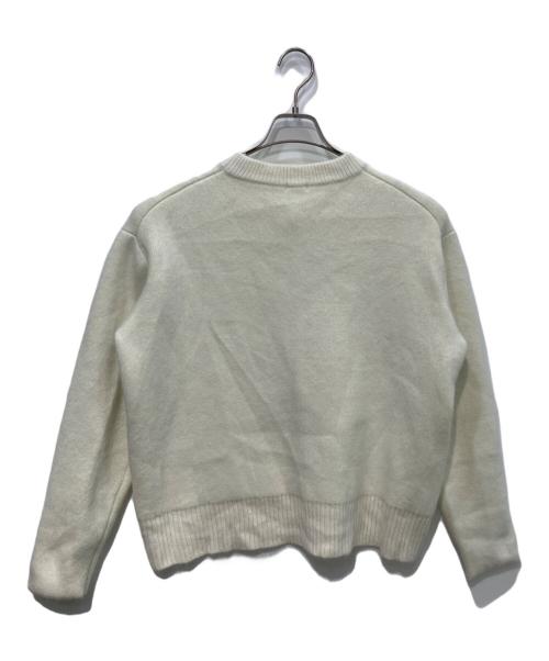 LIten（リテン）LIten (リテン) バイカラーラクーンニットカーディガン ホワイト サイズ:Freeの古着・服飾アイテム