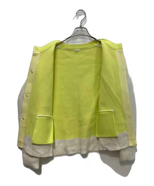 LIten（リテン）LIten (リテン) バイカラーラクーンニットカーディガン ホワイト サイズ:Freeの古着・服飾アイテム