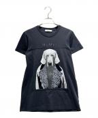 MaxMaraマックスマーラ）の古着「MMDOG Pure Cotton Rhinestone T-Shirt MMDOG ピュアコットン ラインストーンTシャツ 19460323」｜ブラック