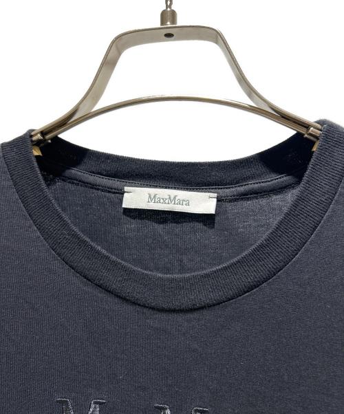 MaxMara（マックスマーラ）MaxMara (マックスマーラ) MMDOG Pure Cotton Rhinestone T-Shirt MMDOG ピュアコットン ラインストーンTシャツ 19460323 ブラック サイズ:XSの古着・服飾アイテム