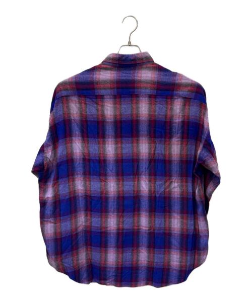 N.HOOLYWOOD（エヌ ハリウッド）N.HOOLYWOOD (エヌ ハリウッド) オンブレチェックシャツ パープル サイズ:38の古着・服飾アイテム