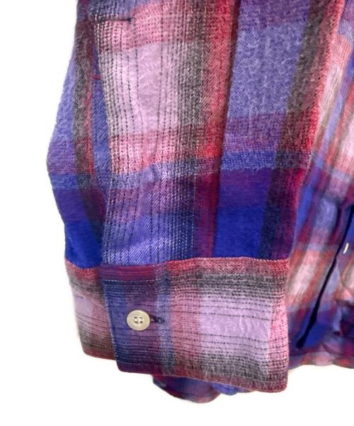 N.HOOLYWOOD（エヌ ハリウッド）N.HOOLYWOOD (エヌ ハリウッド) オンブレチェックシャツ パープル サイズ:38の古着・服飾アイテム