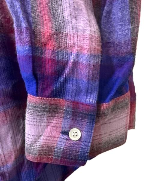 N.HOOLYWOOD（エヌ ハリウッド）N.HOOLYWOOD (エヌ ハリウッド) オンブレチェックシャツ パープル サイズ:38の古着・服飾アイテム