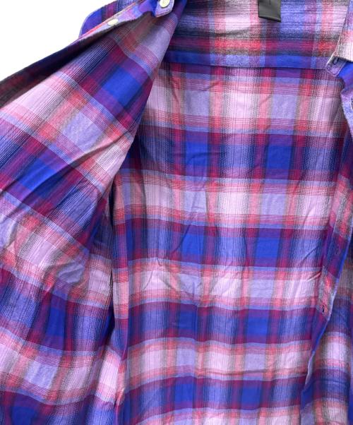 N.HOOLYWOOD（エヌ ハリウッド）N.HOOLYWOOD (エヌ ハリウッド) オンブレチェックシャツ パープル サイズ:38の古着・服飾アイテム