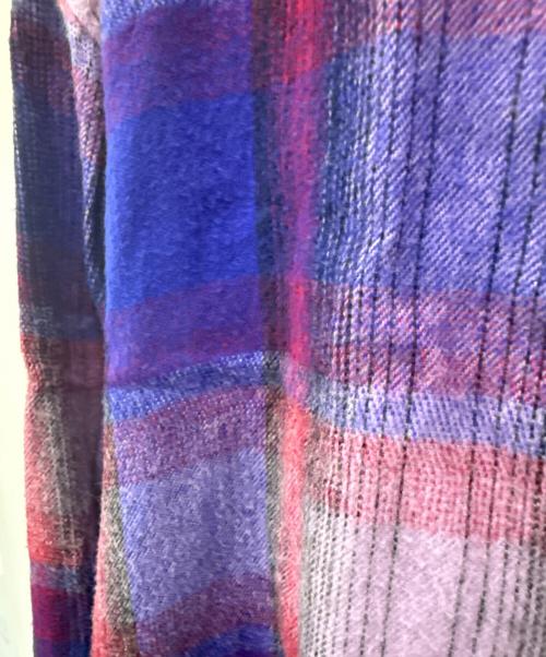 N.HOOLYWOOD（エヌ ハリウッド）N.HOOLYWOOD (エヌ ハリウッド) オンブレチェックシャツ パープル サイズ:38の古着・服飾アイテム