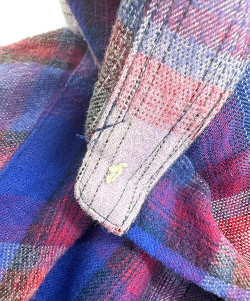 N.HOOLYWOOD（エヌ ハリウッド）N.HOOLYWOOD (エヌ ハリウッド) オンブレチェックシャツ パープル サイズ:38の古着・服飾アイテム