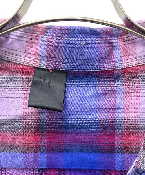 N.HOOLYWOOD（エヌ ハリウッド）N.HOOLYWOOD (エヌ ハリウッド) オンブレチェックシャツ パープル サイズ:38の古着・服飾アイテム