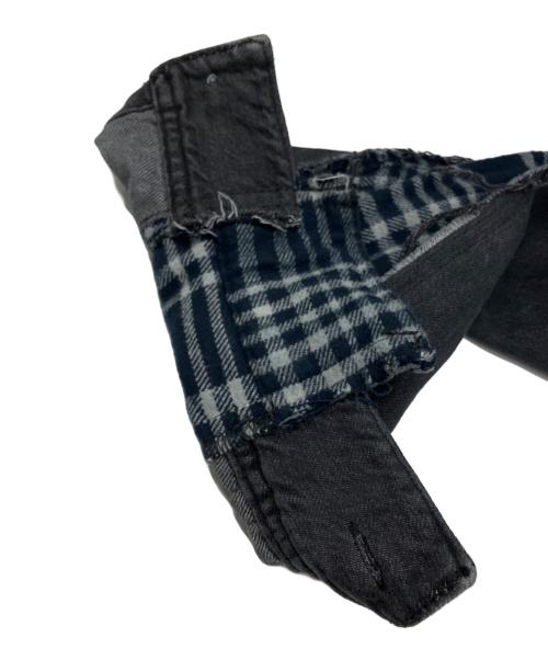 DIESEL（ディーゼル）DIESEL (ディーゼル) Timberland (ティンバーランド) デニム切替シャツ ネイビー サイズ:Lの古着・服飾アイテム