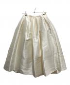 HER.ハー）の古着「シャイニーギャザーフレアスカート」｜アイボリー