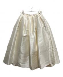 HER.（ハー）の古着「シャイニーギャザーフレアスカート」｜アイボリー