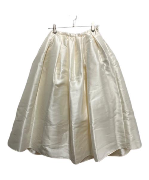 HER.（ハー）HER. (ハー) シャイニーギャザーフレアスカート アイボリー サイズ:2の古着・服飾アイテム